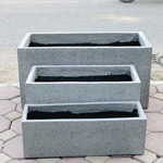 chậu đá mài chữ nhật trồng cây