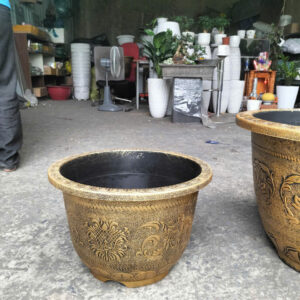 Chậu nhựa tròn sơn đồng A290